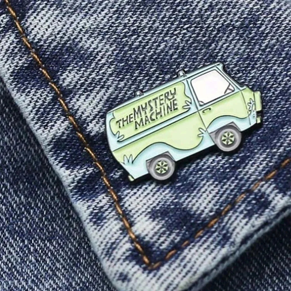 Scooby Doo mystery machine collectors brooch charm enamel pin bag purse girls